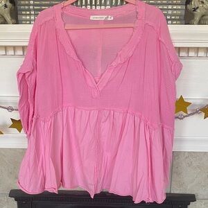 Altar'd State Vibrant Pink Blouse